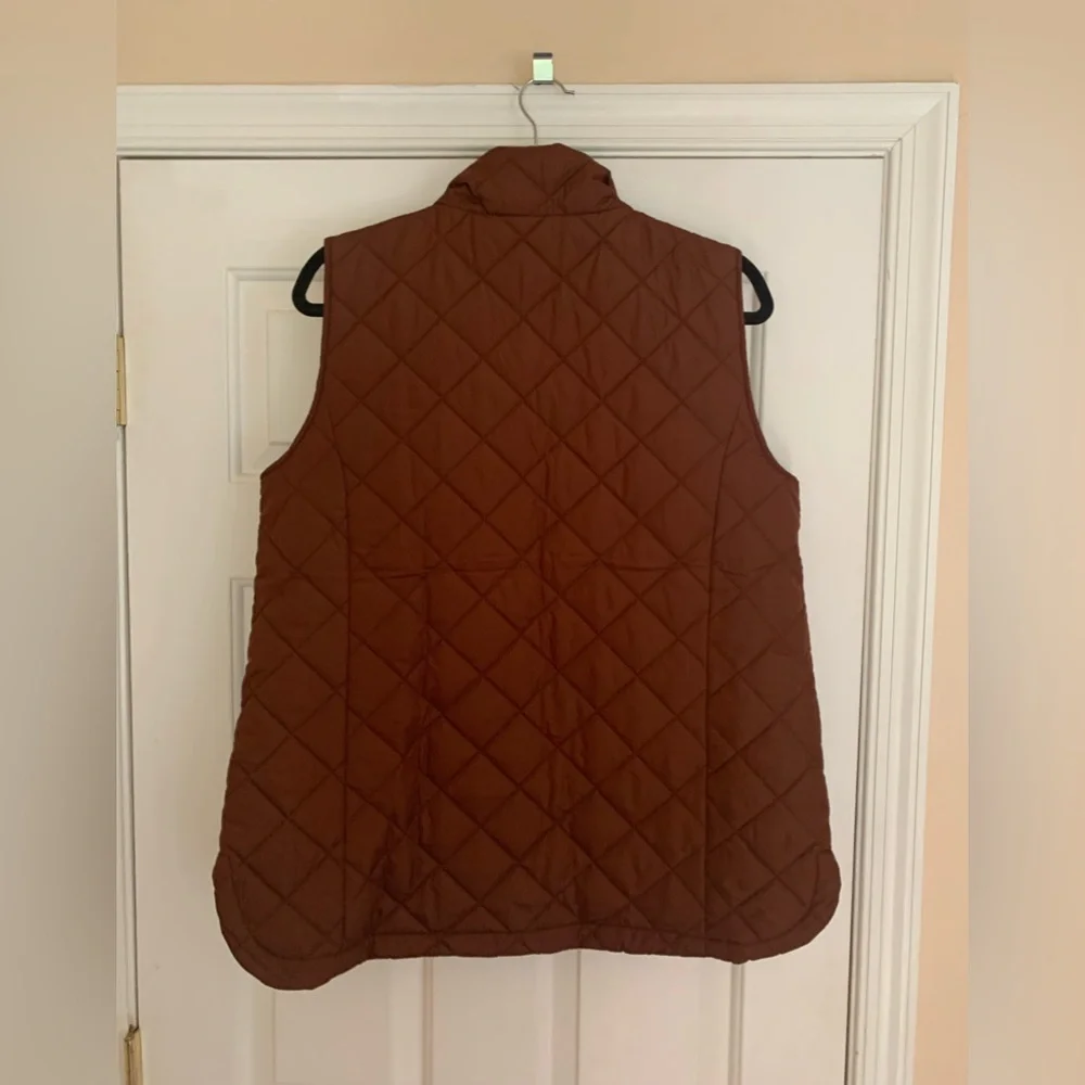 Lands' End Brown Quilted Vest - Picture 2 of 10